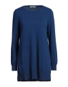 Kangra Cashmere Kangra Woman Sweater Blue Size 6 Wool, Silk, Cashmere