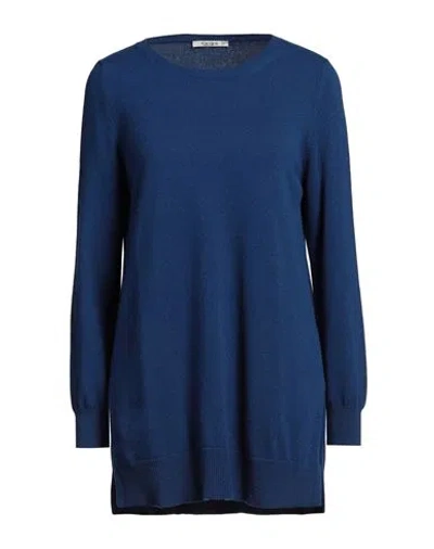 Kangra Cashmere Kangra Woman Sweater Blue Size 6 Wool, Silk, Cashmere In Blue