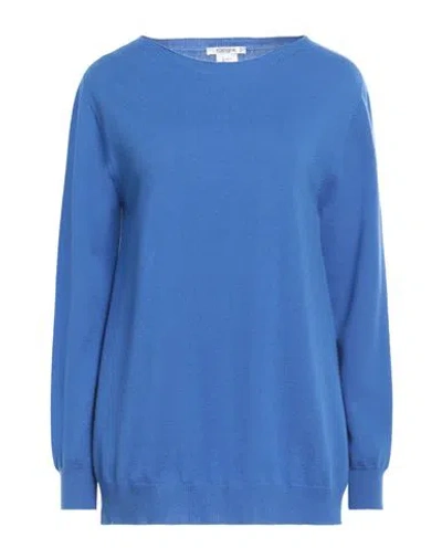 Kangra Cashmere Kangra Woman Sweater Bright Blue Size 8 Wool, Silk, Cashmere In Blue