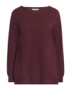 Kangra Cashmere Kangra Woman Sweater Burgundy Size 8 Wool, Silk, Cashmere In Red