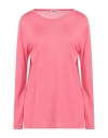 Kangra Cashmere Kangra Woman Sweater Coral Size 12 Silk, Cashmere In Red