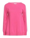 Kangra Woman Sweater Fuchsia Size 10 Wool, Silk, Cashmere In Pink
