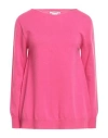 Kangra Cashmere Kangra Woman Sweater Fuchsia Size 10 Wool, Silk, Cashmere In Pink