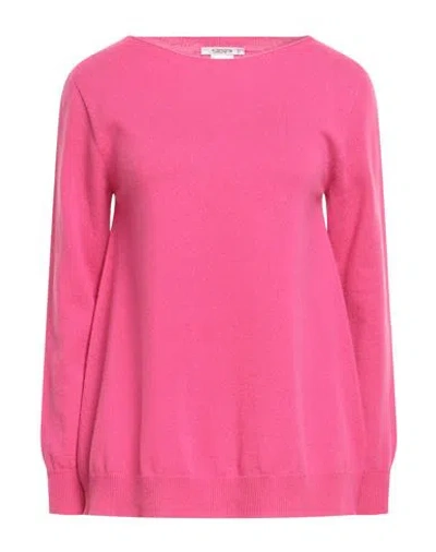 Kangra Woman Sweater Fuchsia Size 10 Wool, Silk, Cashmere In Pink