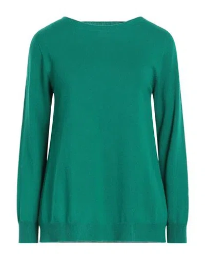 Kangra Woman Sweater Green Size 10 Wool, Silk, Cashmere