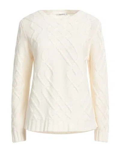 Kangra Woman Sweater Ivory Size 10 Cashmere, Wool In White