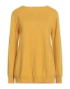 Kangra Cashmere Kangra Woman Sweater Mustard Size 12 Wool, Silk, Cashmere In Yellow