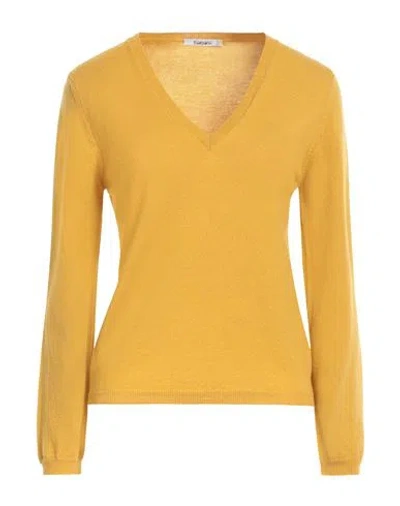 Kangra Cashmere Kangra Woman Sweater Marigold Size 6 Merino Wool, Cashmere In Yellow
