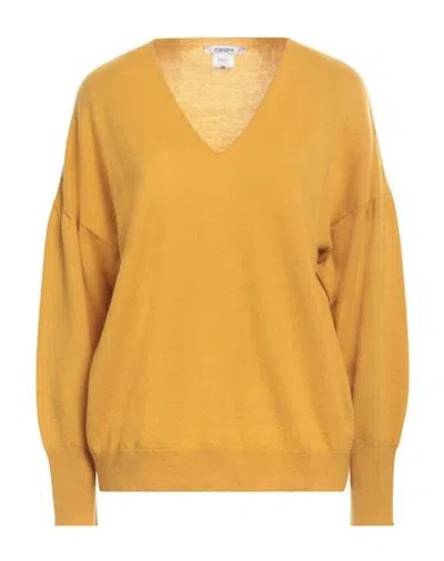 Kangra Cashmere Kangra Woman Sweater Marigold Size 6 Wool, Cashmere In Yellow