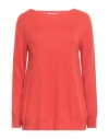 Kangra Cashmere Kangra Woman Sweater Tomato Red Size 10 Wool, Silk, Cashmere