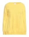 Kangra Cashmere Kangra Woman Sweater Yellow Size 12 Wool, Silk, Cashmere