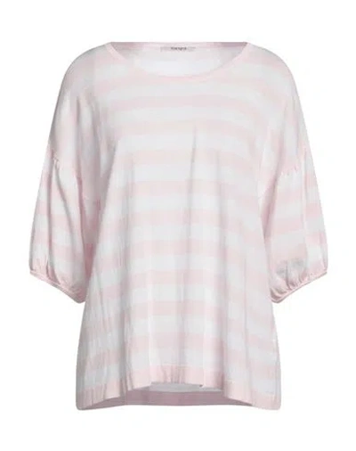 Kangra Woman T-shirt Light Pink Size 10 Cotton
