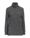Kangra Cashmere Kangra Woman Turtleneck Grey Size 4 Alpaca Wool, Cotton, Polyamide, Wool, Elastane