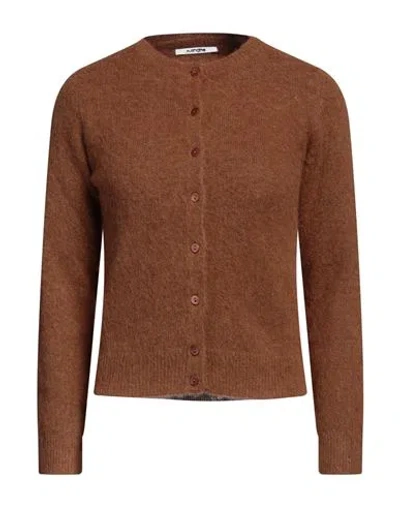 Kangra Cashmere Kangra Woman Twin Set Brown Size 4 Alpaca Wool, Polyamide, Wool In Brown