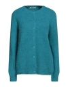 Kangra Cashmere Kangra Woman Twin Set Deep Teal Size 14 Alpaca Wool, Polyamide, Wool In Green