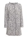 Kangra Cashmere Woven Stitch Coat With Pockets In White
