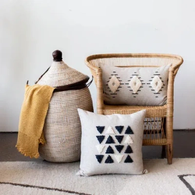 Kanju Interiors Afriscandi Harvest Wool + Cotton Throw Pillow In Multi