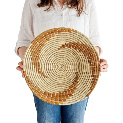 Kanju Interiors Bahari Banana Bark Wall Basket In Multi