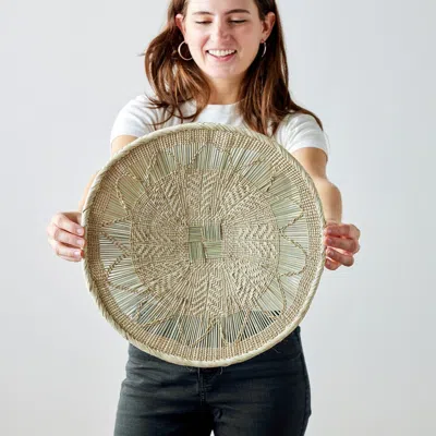 Kanju Interiors Binga Lace Blonde Basket In Neutral