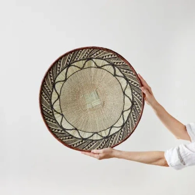 Kanju Interiors Binga Lace Patterned Basket In Multi