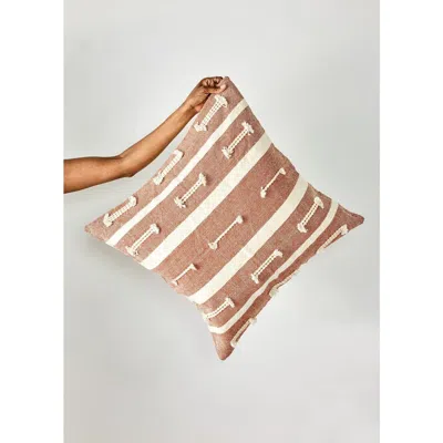 Kanju Interiors Boho Sienna Euro Sham Cotton Throw Pillow In Brown