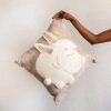 Kanju Interiors Bunny Rabbit Blush Wool Throw Pillow In Brown
