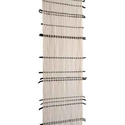 Kanju Interiors Chiaroscuro Handwoven Cotton Wall Hanging In Brown