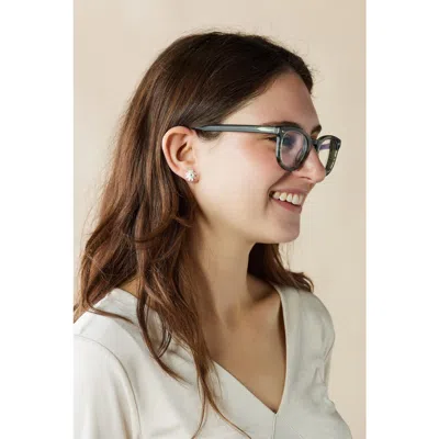 Kanju Interiors Daffodil Stud Earrings In Black