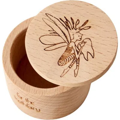 Kanju Interiors Etched Wooden Tooth Fairy Pot In Brown