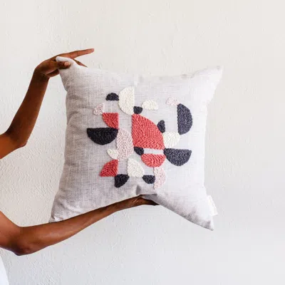 Kanju Interiors Indilinga Throw Pillow In White