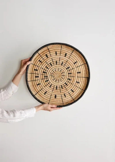 Kanju Interiors Lero Woven Wall Disc In Brown