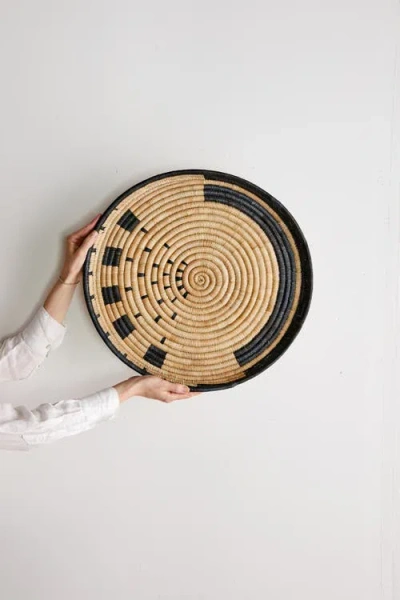 Kanju Interiors Mawa Woven Wall Disc In Brown