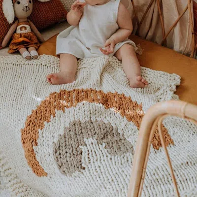 Kanju Interiors Mini Rainbow Blanket In Neutral