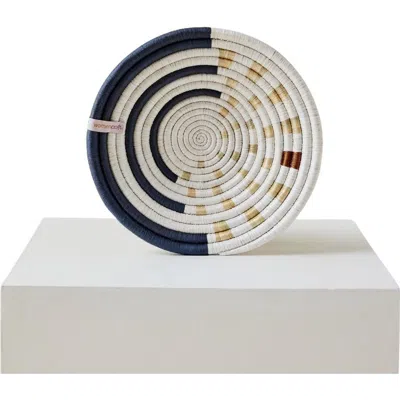Kanju Interiors Moonrise Wall Basket In Blue