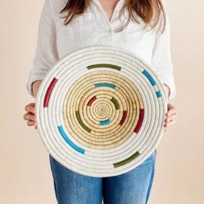 Kanju Interiors Mosaic Morse Wall Basket In Multi