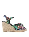 Kanna Woman Espadrilles Black Size 5 Soft Leather In Black