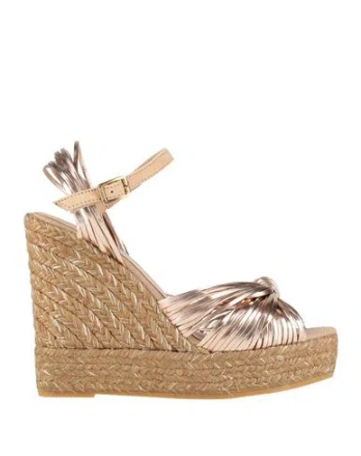 Kanna Woman Espadrilles Blush Size 6 Leather In Pink