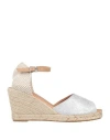 Kanna Woman Espadrilles Light Grey Size 12 Soft Leather In Grey