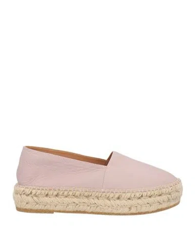 Kanna Woman Espadrilles Lilac Size 11 Leather In Purple