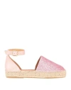 Kanna Woman Espadrilles Pink Size 5 Soft Leather In Pink