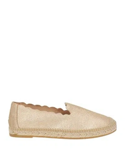 Kanna Woman Espadrilles Platinum Size 10 Leather In Neutral