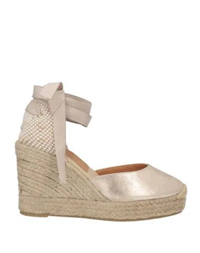 Kanna Woman Espadrilles Platinum Size 5 Soft Leather In Grey