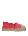 Kanna Woman Espadrilles Red Size 5 Textile Fibers In Red