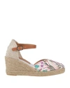 Kanna Woman Espadrilles White Size 7 Leather, Textile Fibers In White