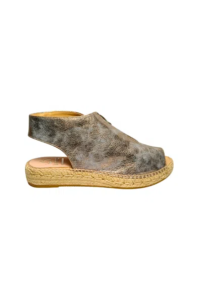 Kanna Women's Shoes  Sandal Enciso Stone-con Zip Central In Silver
