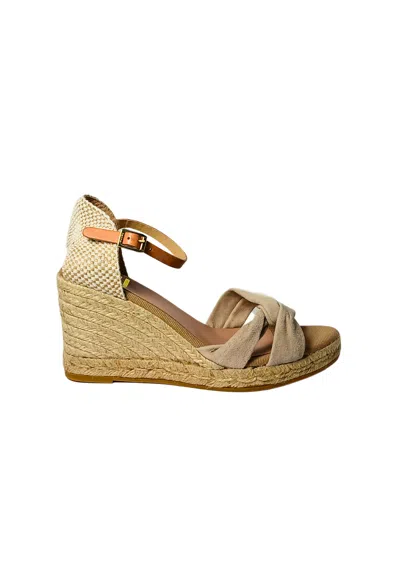 Kanna Women's Shoes  Sandal With Knot-close With Taupe Front In Beige