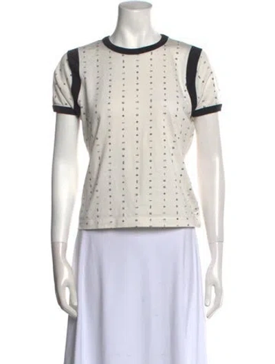 Pre-owned Kansai Yamamoto Printed Crew Neck T-shirt In Neutral