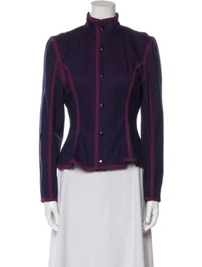 Pre-owned Kansai Yamamoto Vintage 1980's Evening Jacket In Purple