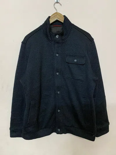 Pre-owned Kansai Yamamoto Vintage  Multipocket Buttoned Knit Jacket In Black