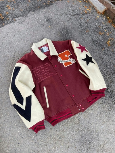 Pre-owned Kansai Yamamoto X Varsity Jacket Very Vintage Kansai Man Varisty Jacket In Mix